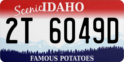 ID license plate 2T6049D