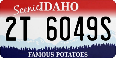 ID license plate 2T6049S
