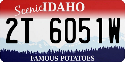 ID license plate 2T6051W