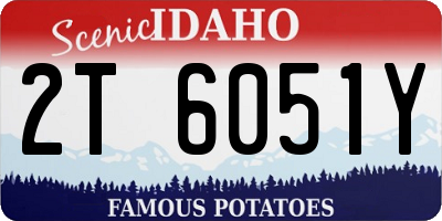 ID license plate 2T6051Y