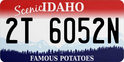 ID license plate 2T6052N