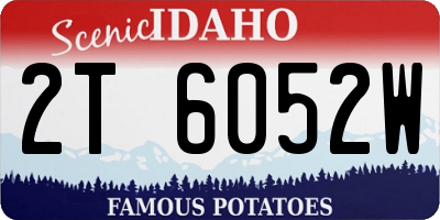 ID license plate 2T6052W