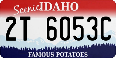 ID license plate 2T6053C