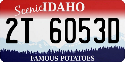 ID license plate 2T6053D