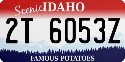 ID license plate 2T6053Z