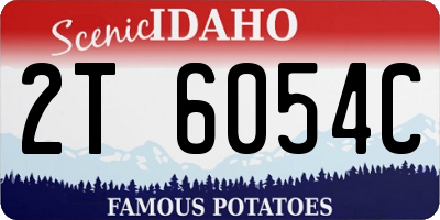 ID license plate 2T6054C