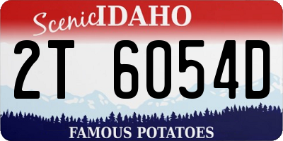 ID license plate 2T6054D