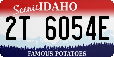 ID license plate 2T6054E