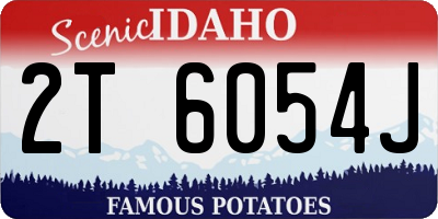ID license plate 2T6054J