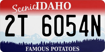 ID license plate 2T6054N