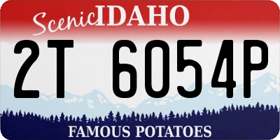 ID license plate 2T6054P