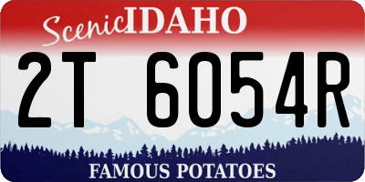 ID license plate 2T6054R