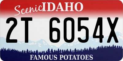 ID license plate 2T6054X