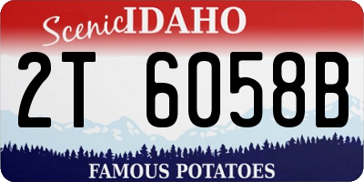 ID license plate 2T6058B