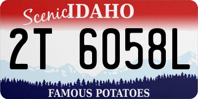 ID license plate 2T6058L