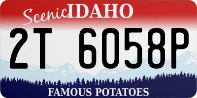 ID license plate 2T6058P