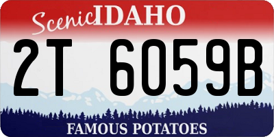 ID license plate 2T6059B