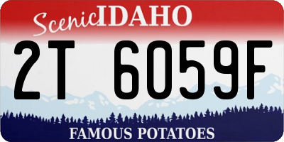 ID license plate 2T6059F
