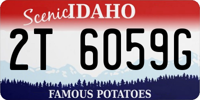 ID license plate 2T6059G