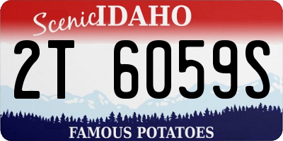 ID license plate 2T6059S