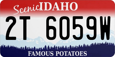 ID license plate 2T6059W