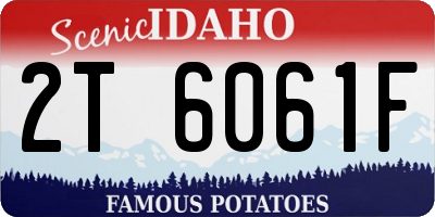 ID license plate 2T6061F