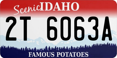 ID license plate 2T6063A