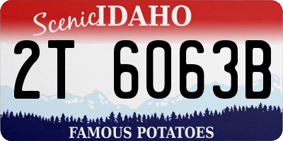 ID license plate 2T6063B