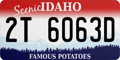 ID license plate 2T6063D
