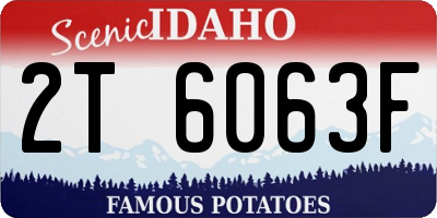 ID license plate 2T6063F