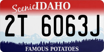 ID license plate 2T6063J