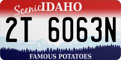 ID license plate 2T6063N