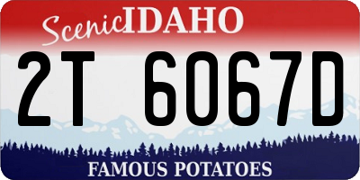 ID license plate 2T6067D