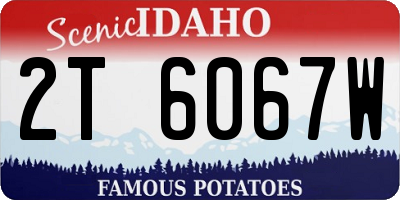 ID license plate 2T6067W