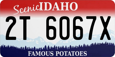 ID license plate 2T6067X