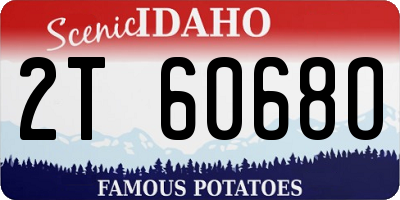 ID license plate 2T6068O