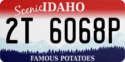 ID license plate 2T6068P