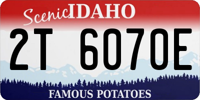 ID license plate 2T6070E