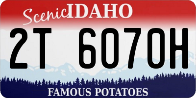 ID license plate 2T6070H