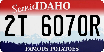 ID license plate 2T6070R