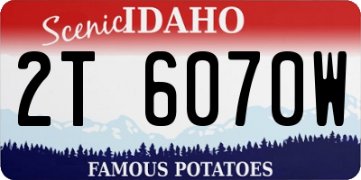 ID license plate 2T6070W