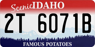 ID license plate 2T6071B