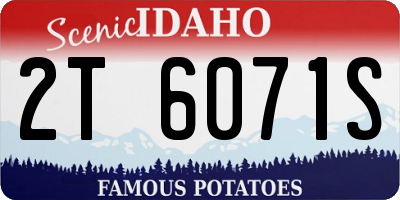 ID license plate 2T6071S