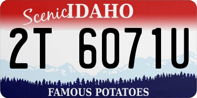 ID license plate 2T6071U