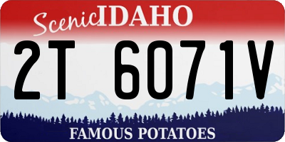 ID license plate 2T6071V