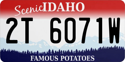 ID license plate 2T6071W