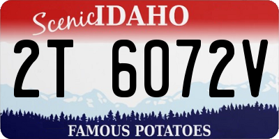 ID license plate 2T6072V
