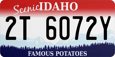 ID license plate 2T6072Y