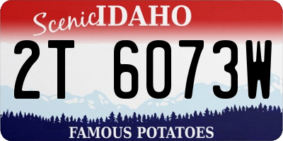 ID license plate 2T6073W