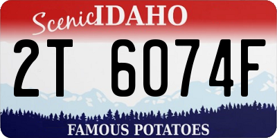 ID license plate 2T6074F